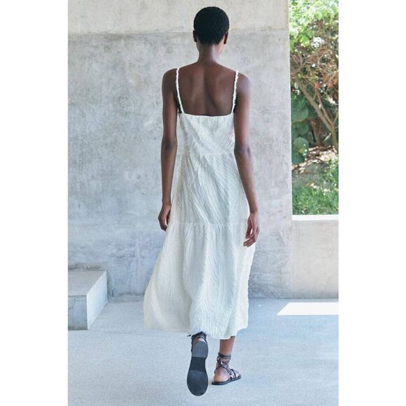 ZARA FRAYED JACQUARD DRESS ZW COLLECTION - Picture 4 of 9